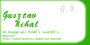 gusztav mihal business card